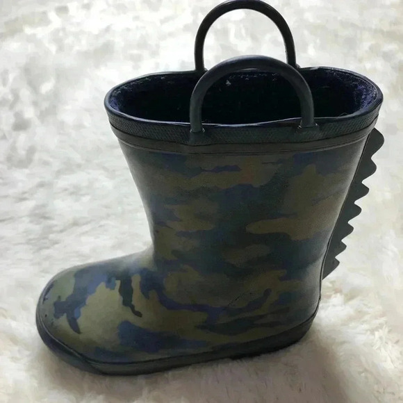 Camo Dinosaur  Rain Boots Size 10 - Picture 7 of 16